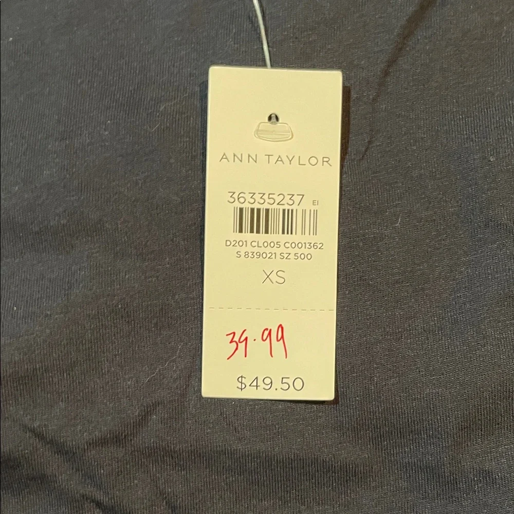 Ann Taylor Navy Blue Ruffle Sleeve Top Size XS